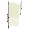 VidaXL Store Roulant d'Extérieur Ombre de Balcon Jardin Véranda Pergola Terrasse Résistant aux UV et à la Chaleur 120x270 cm 145940