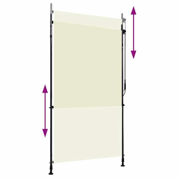 VidaXL Store Roulant d'Extérieur Ombre de Balcon Jardin Véranda Pergola Terrasse Résistant aux UV et à la Chaleur 120x270 cm 145940