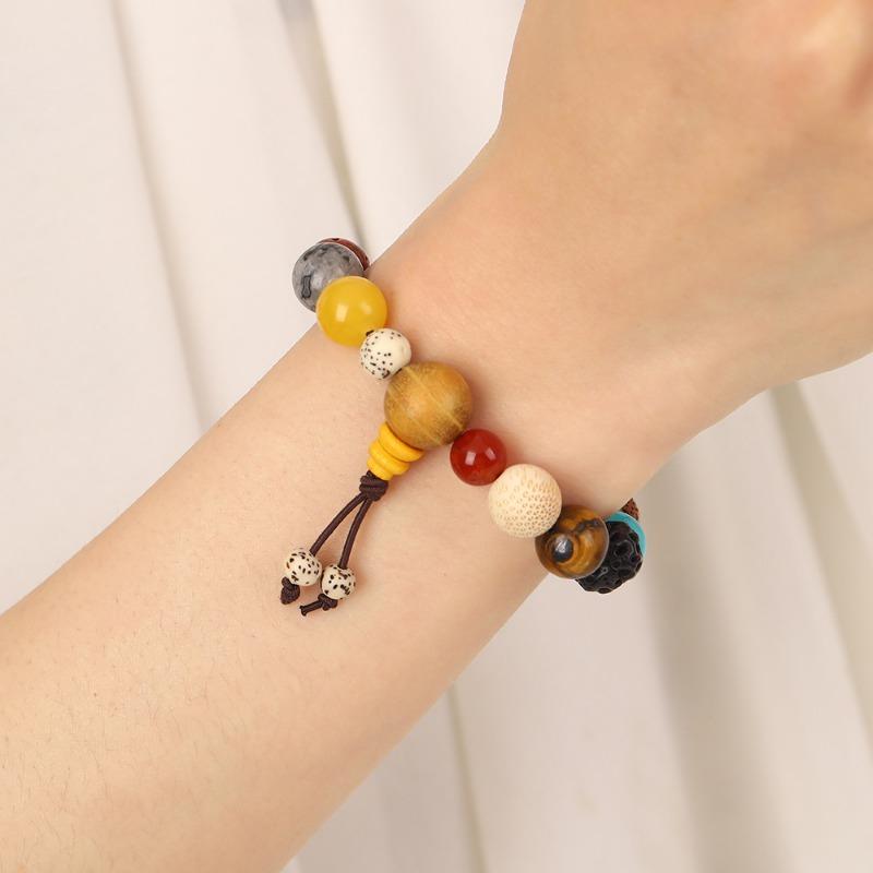 Bodhi 18 Seeds Prayer Bracelet For Men Women Couple Good Luck Charm