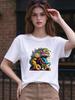 Unisex T Shirt Cool Monster Print Summer Casual Loose Fashion Top