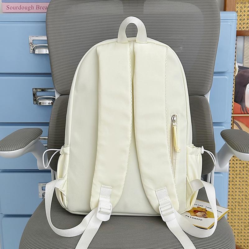 Women's Star Embroidered Backpack Junior Senior High School Schoolbag