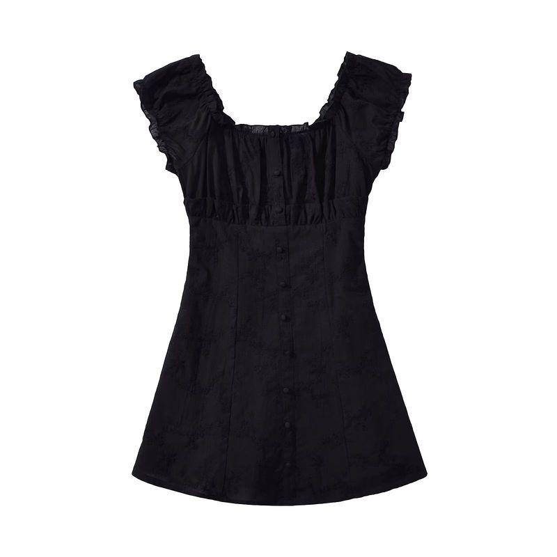 Kaslead New Arrival Women's Clothing Fashion Style Fashion Minimalist Sweet and Spicy American Farm Style Lace Dress