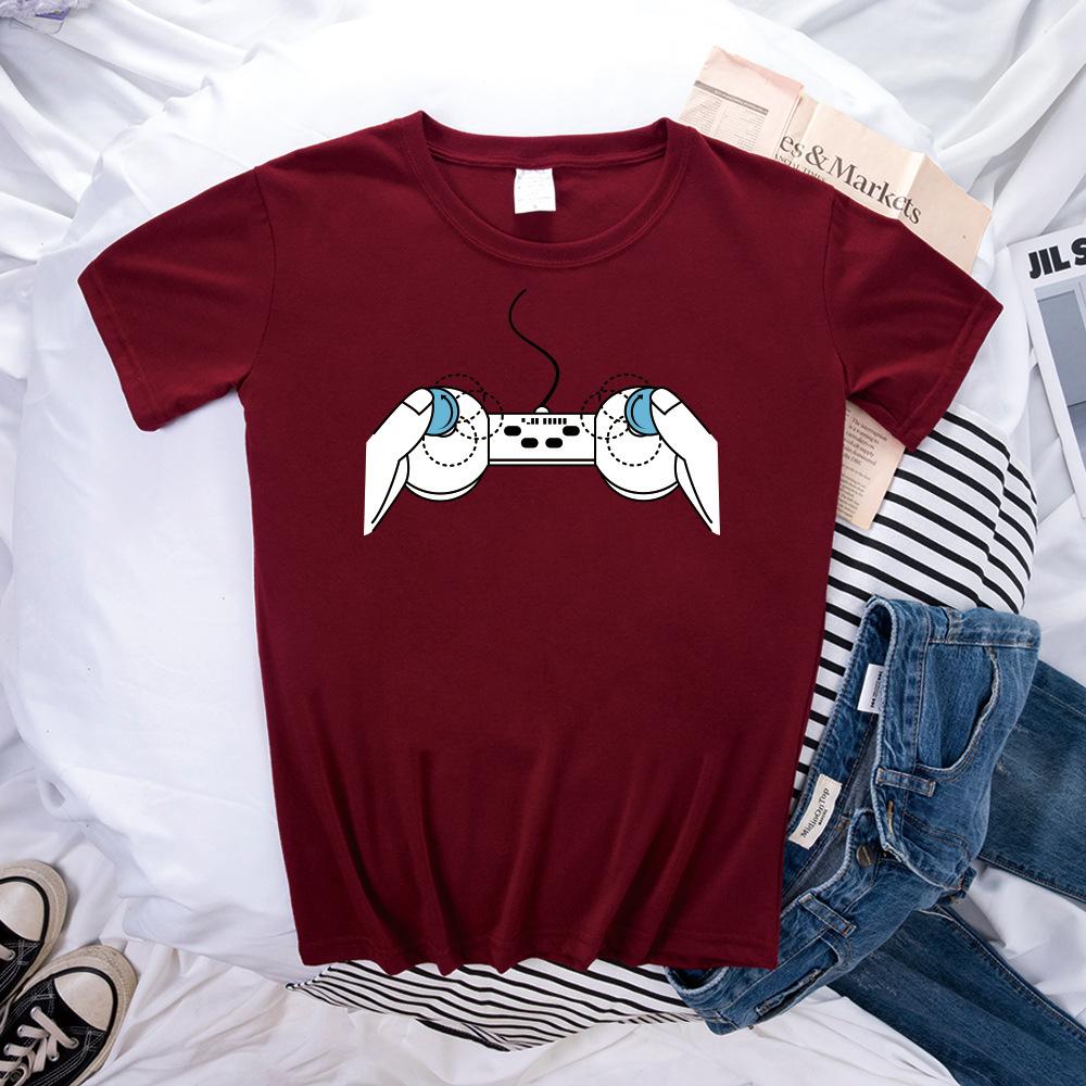Neuartige kreative Spielkonsole 3D-gedrucktes Muster Damen-Shirt Kurzarm T-Shirt