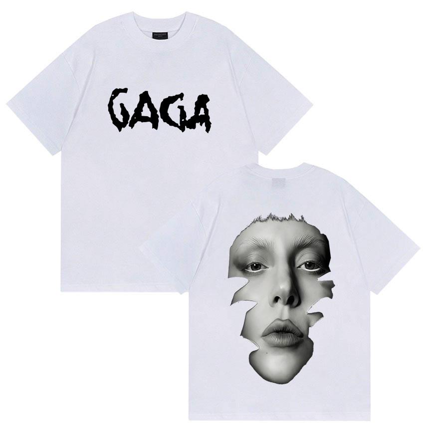 Lady Gaga The Mayhem Ball Tour 2025 Graphic T-Shirts Unisex Women Casual 100% Cotton Short Sleeve T Shirt Hip Hop Clothing T-shirt
