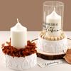 Runde Relief Haus Baum Kerzenbecher Silikonform DIY Aufbewahrungsbox Aromatherapie Gipsformen Beton Harz Bastelform Heimdeko