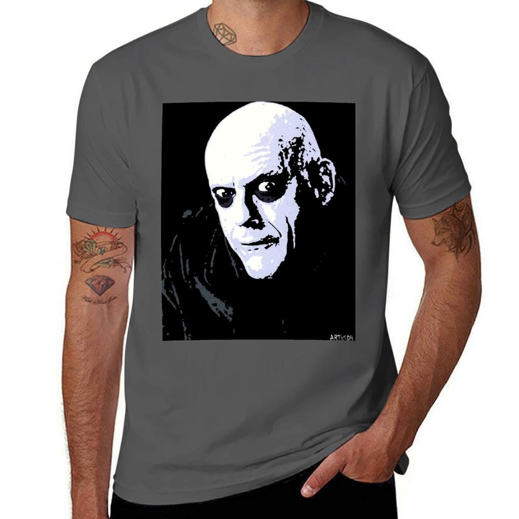 Farbror Fester T-shirt plusstorlekar söta toppar oversized toppar T-shirts för män bomull