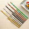 Stainless Steel Sanded Solid Fruit Fork Candy Dessert Food Fruit Toothpick Kitchen Supplies Tableware Utensil