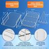 Air Fryer Rack Double Basket Air Fryers Stainless Steel Grill Holder Air Fryer Accessories Cooking Rack Toast Rack For Oven