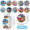 500pcs/lot Paw Patrol Stickers Rolling Animal Roll Stickers Small Cute Game Sticker DIY Gift Sealing Label Decoration Creative 5