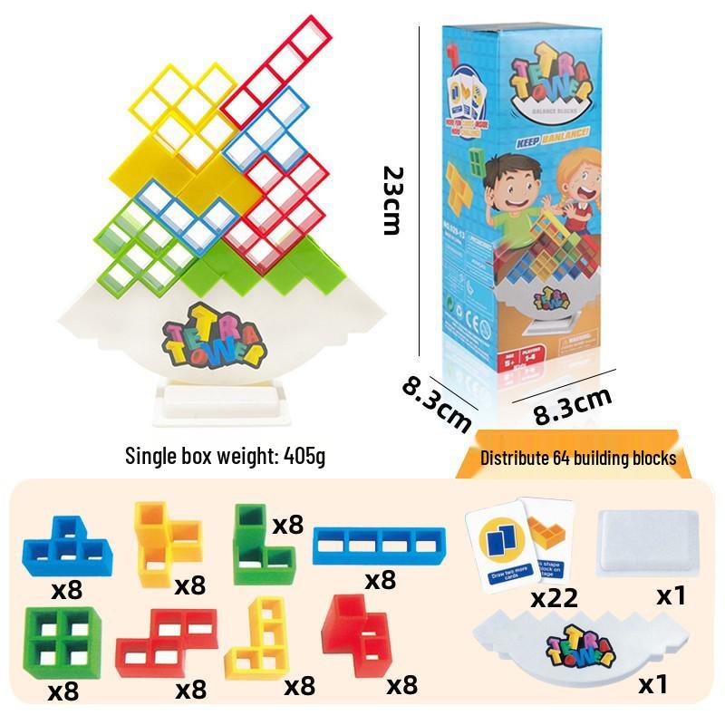 Tetris Blocks Stacking Game for Kids – Puzzle Balance and Wobbling Toy