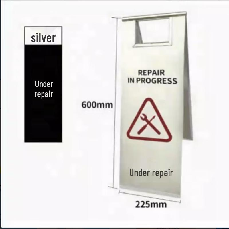 Aodeler Foldable Stainless Steel A-Frame Warning Sign