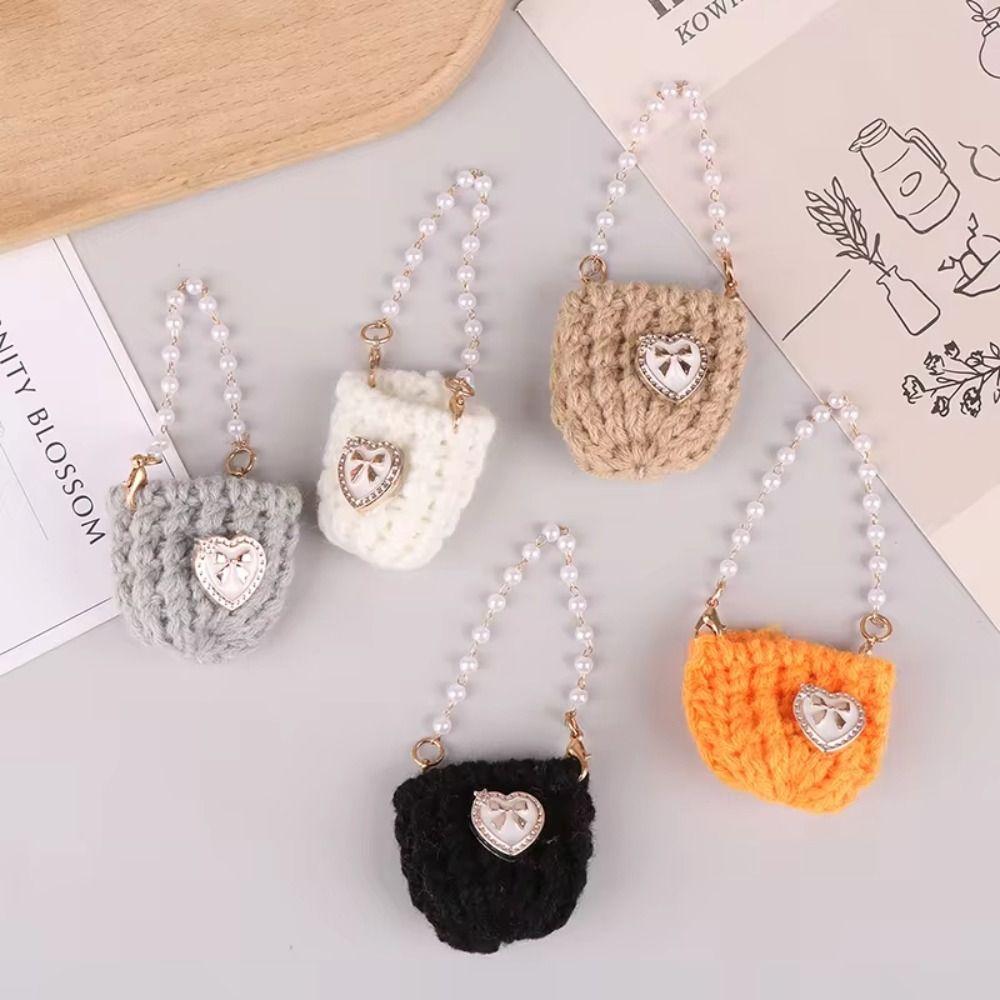 Miniature Doll Knitted Shoulder Bag Woven Mini Crossbody Doll Bag  BJD Doll