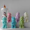 Easy Demold Candle Mould Santa Claus Shaped Aromatherapy Mold Handmade Soap Mould Gypsum Holiday Decoration Supplies