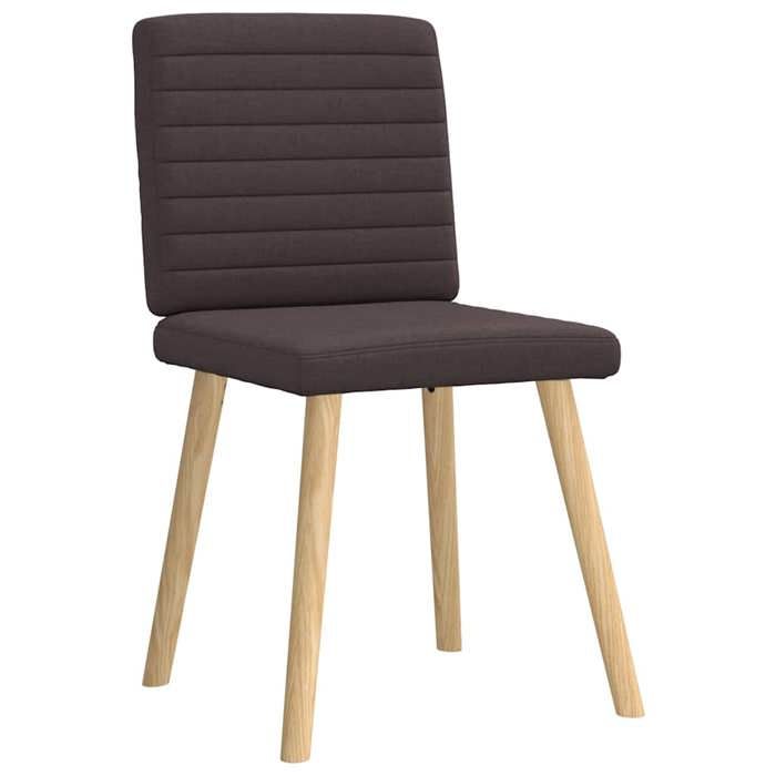VidaXL Dining Chairs Set of 2 Dark Brown Fabric 4101178