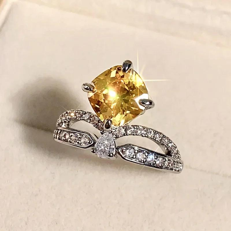 2026 Micro Inlaid Zircon Crown Ring Luxury and Elegant Queen Princess  Super Fairy Design Water Drop 6