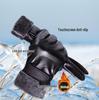 Men's Winter Warm Leather Motorcycle Gloves - Waterproof, Touch Screen, Plus Velvet Lining.