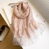 Plaid silk wool scarf women hijab for ladies pashmina shawls and wraps New Foulard Bandana Bufanda Blanket Scarves