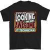Sie sehen hier ein fantastisches Herren-T-Shirt für IT-Techniker 100% Baumwolle