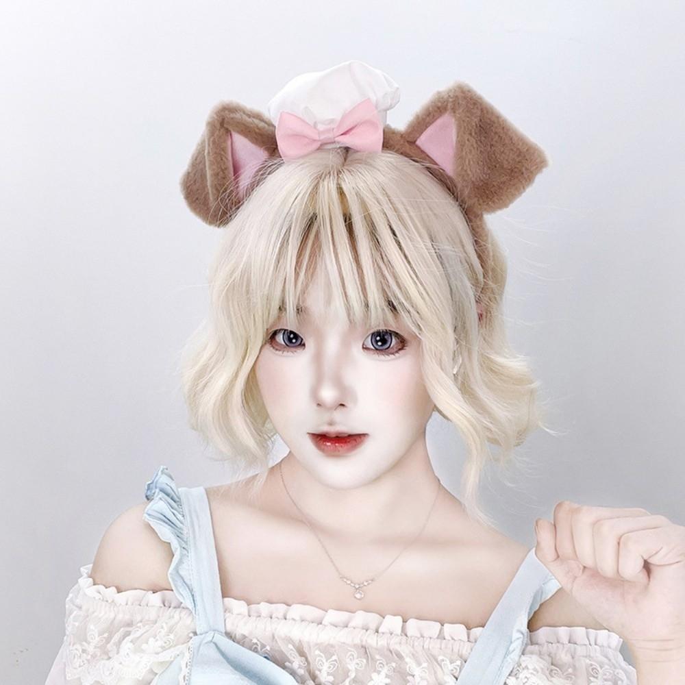 Kochmütze Hund Ohr Stirnband Lolita Cosplay Kopfreif Süßes Haarband Cosplay Performance