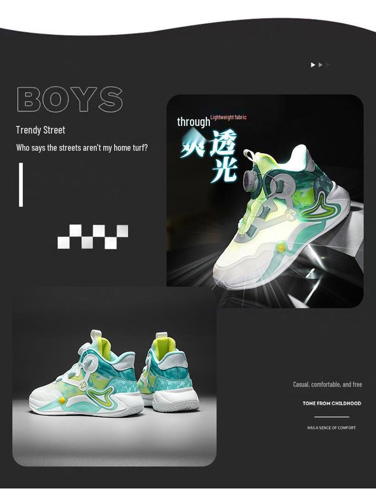 Jungen Basketballschuhe Herbst 2025 rutschfestes Mesh für große Kinder