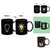 Farbwechselnde Keramiktasse mit Glühbirnen-, Tetris- und Batteriemuster zum Verschenken und für Werbezwecke