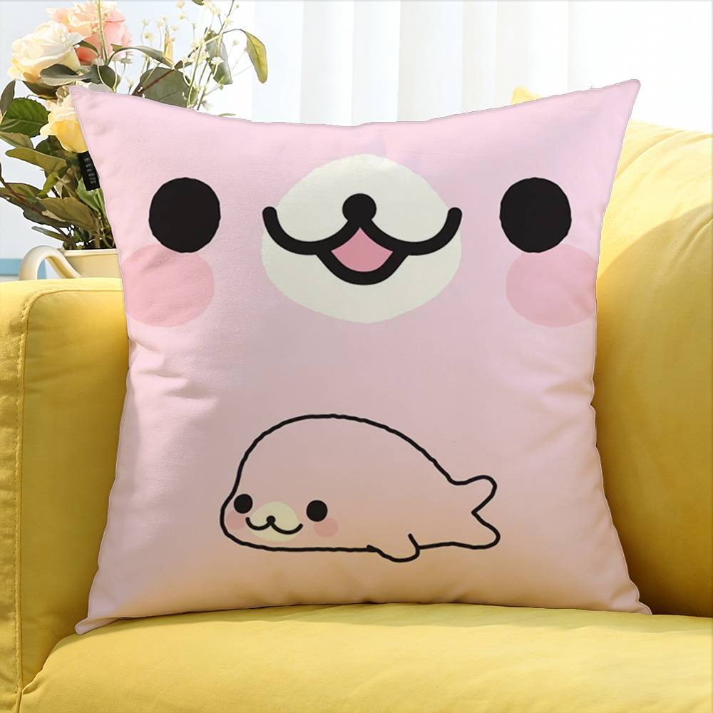 Cute M-Mamegoma Seal Various Sizes Square Pillow Case For Car Home Bedchamber Decor