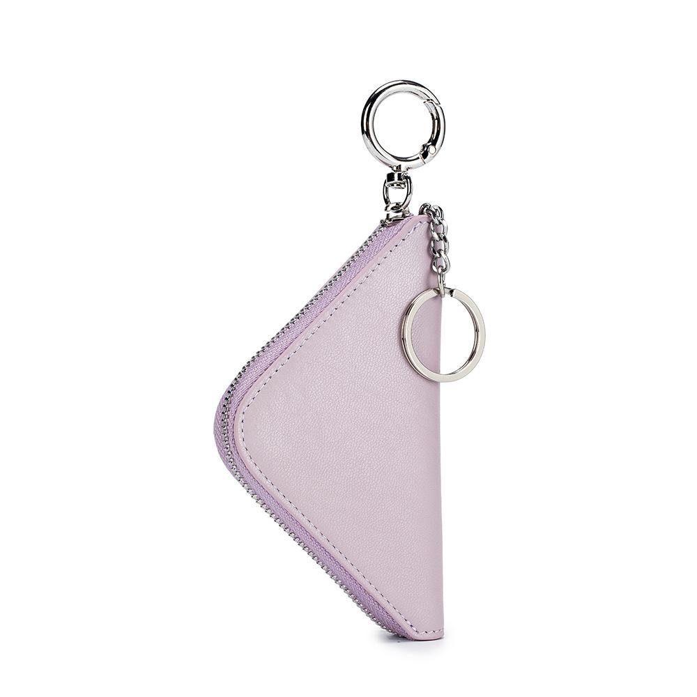 New high-end car key bag, lipstick bag, women's niche design, semi-vegetable tanned cowhide storage change bag