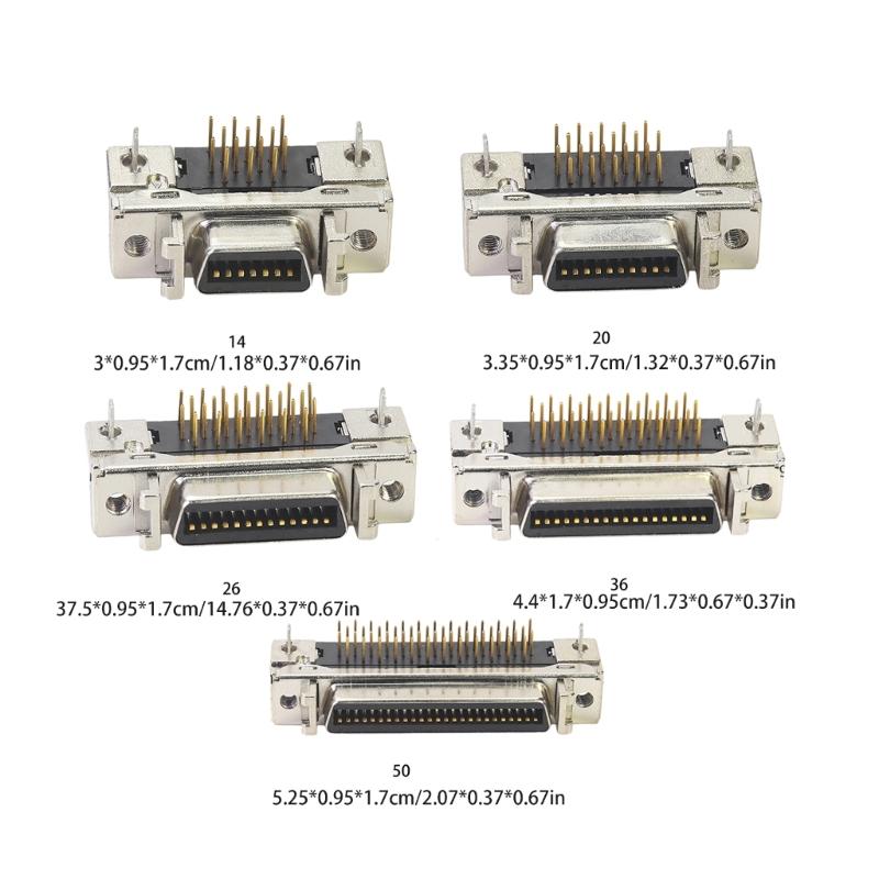 SCSI Solder Socket Connectors Printer Plug SCSI Connector 14P/20P/26P/36P/50P/SCSI Welding Board Motherboards Connector