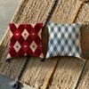 R-Rhombus Lattice Cushion Cover Cushion Cover Pillowcase, Anti-Mite Invisible Zipper, Linen Sofa Cushion