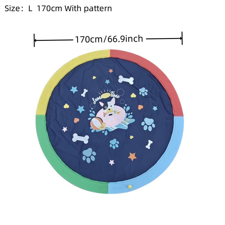 Hundespielzeug Verdickte PVC Hundewassersprühspielzeugmatte Anti-Rutsch Faltbare Outdoor-Sprühmatte für mittelgroße bis große Hunde Haustier-Duschspielzeug