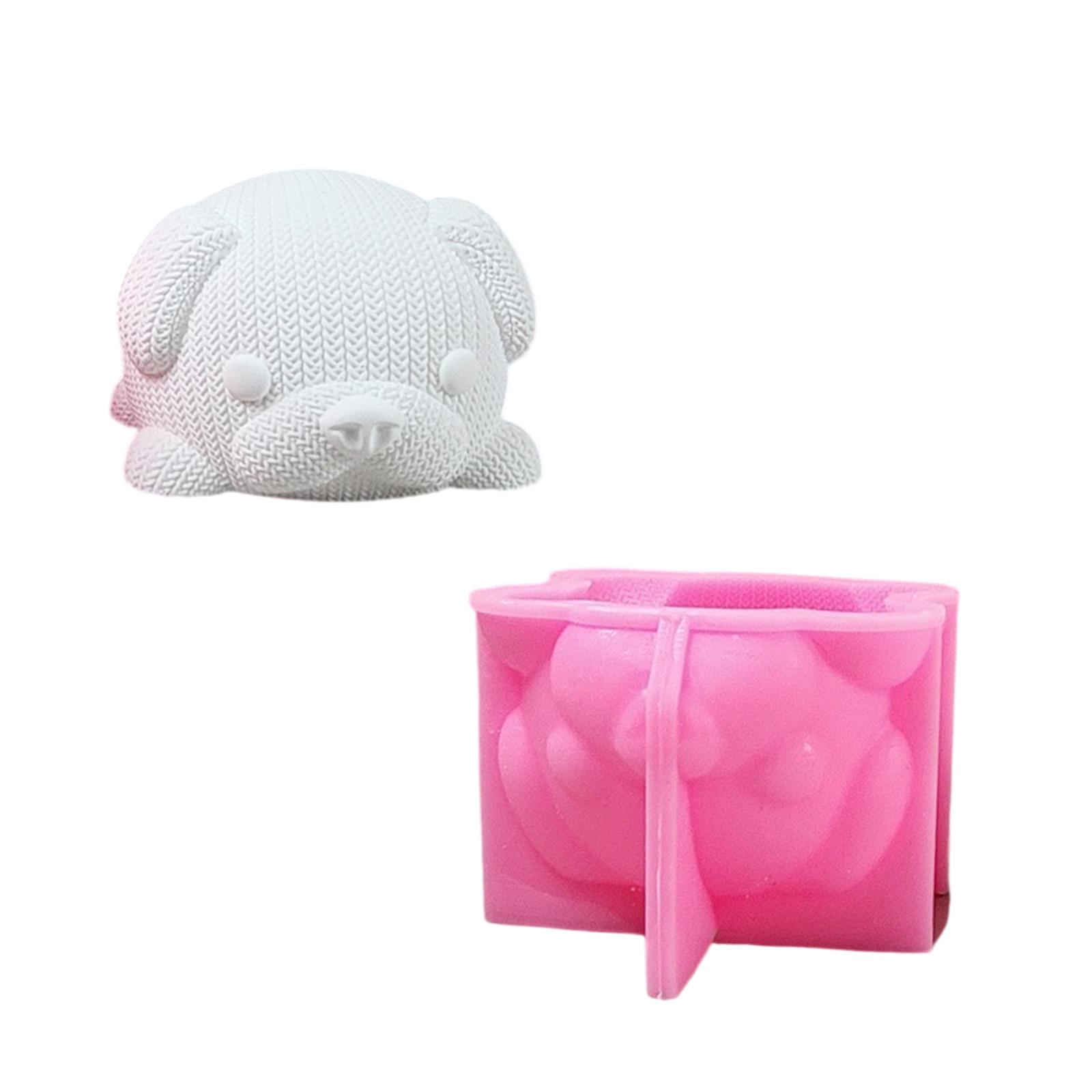 

3D Силиконовые формы для вязания крючком в виде собаки для свечей, мыла, конфет, шоколада, цемента, гипса для украшения дома