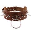 Black Spike Choker Goth  Punk Harajuku  Collar Belt Necklace Pu Leather Chocker  Cosplay Club Party  Festival Jewelry