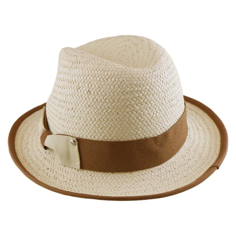 Eay Papyrus Hand-Woven Panama Straw Hat Fine Papyrus Jazz Hat Top Hat