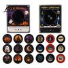 Metal Surface Refrigerator Magnet Record Player Fridge for Christmas Halloween, with 9 Programmable Records, NFC Digital Music Enabled Vinyl