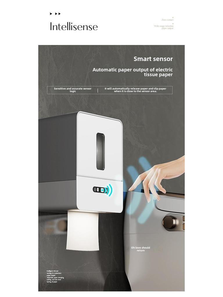 Smart Wall-Mounted Automatic Toilet Paper Dispenser