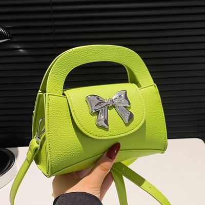 Trend Niche Fashion Bow Portable Change Bag Women's European and American Style Simple and Versatile High-end Messenger Bag