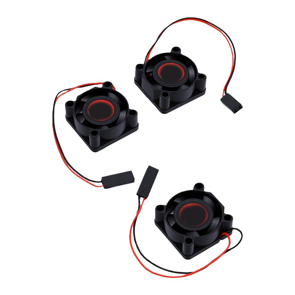 3pcs RC Motor Cooling Fan 2510 High Speed Heat Dissipation 2P Connector RC Truck Cooling Fan