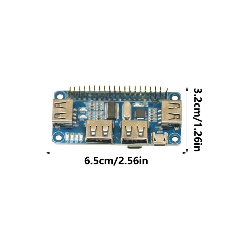 Compactly USB To UART Expansion Module Adds 4 USB Port For Raspberry Devices Embedded Projects Compactly Design