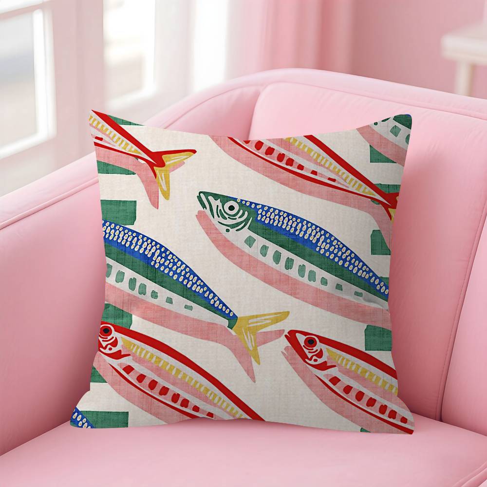CoastalCharm Sardine Can  Maple Design Cushion Cover Happy Autumn Harvest decor Holiday Decorati Pillow Cover