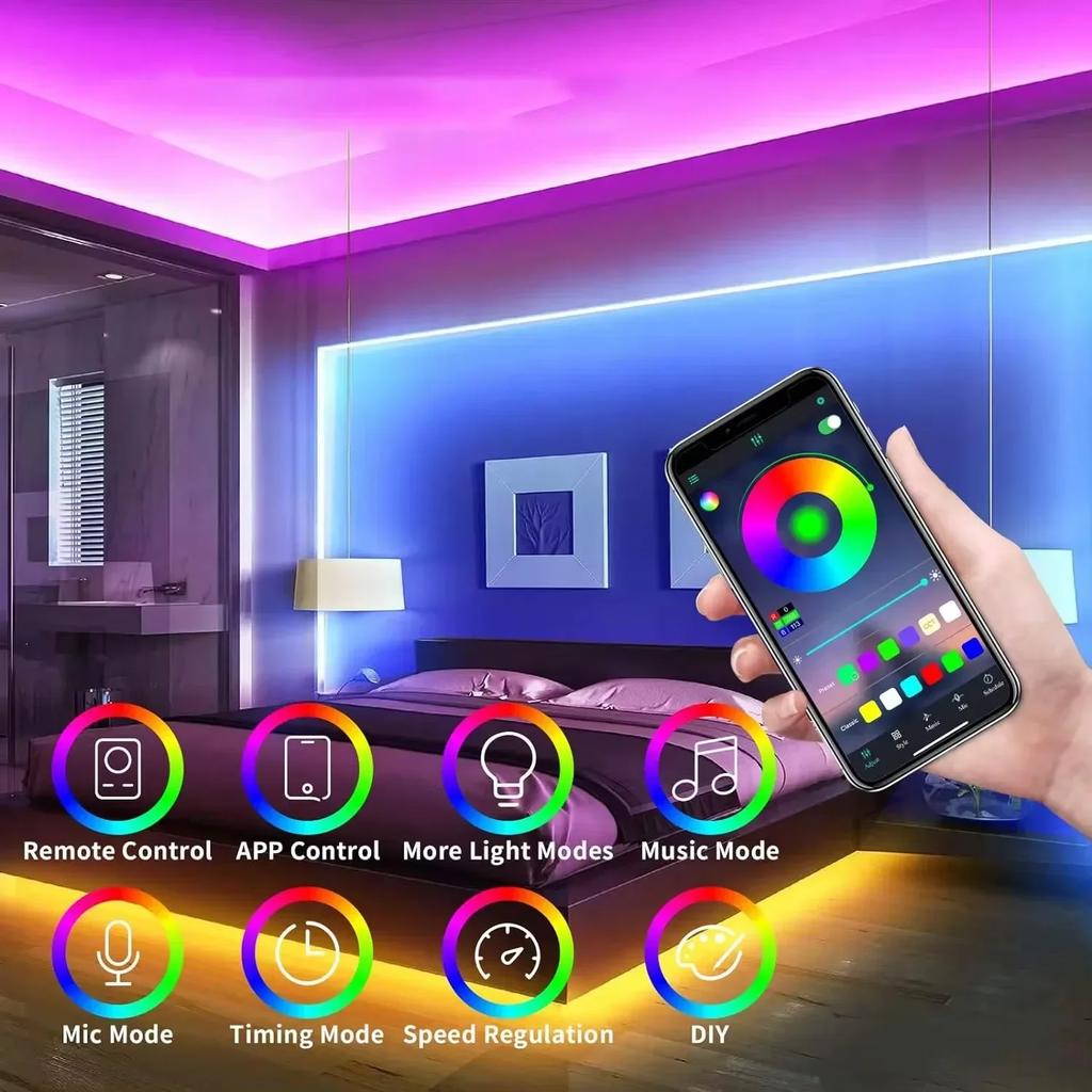 Smart Rgb Neon Rope Light Tuya Wifi Bluetooth Music Sync Neon Light Waterproof Flexible Neon Led Strip for Indoor Outdoor Decor