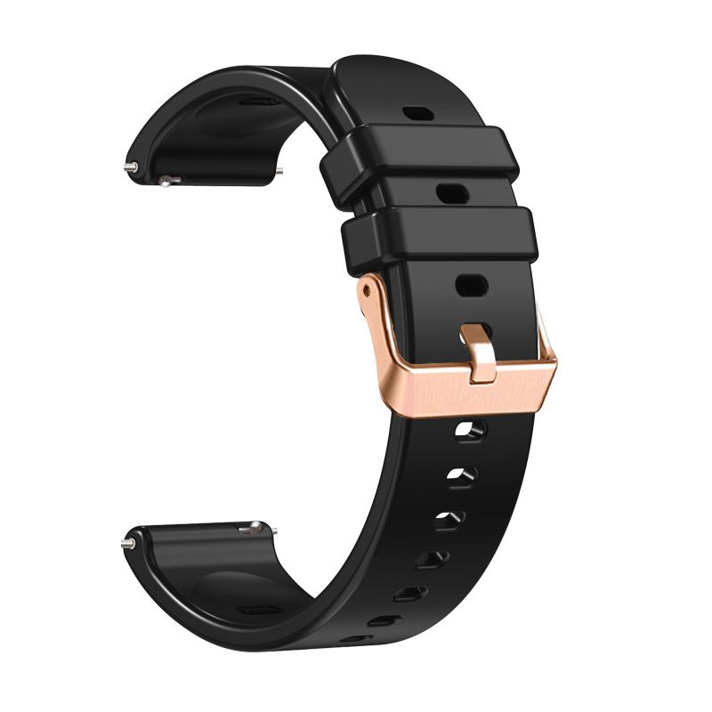 

18mm Straps For Garmin Vivoactive 4S Wristband For Garmin Venu 2S 3S Silicone Band For Huawei Watch GT5 GT4 41mm Bracelet Correa 18mm Universal чёрный