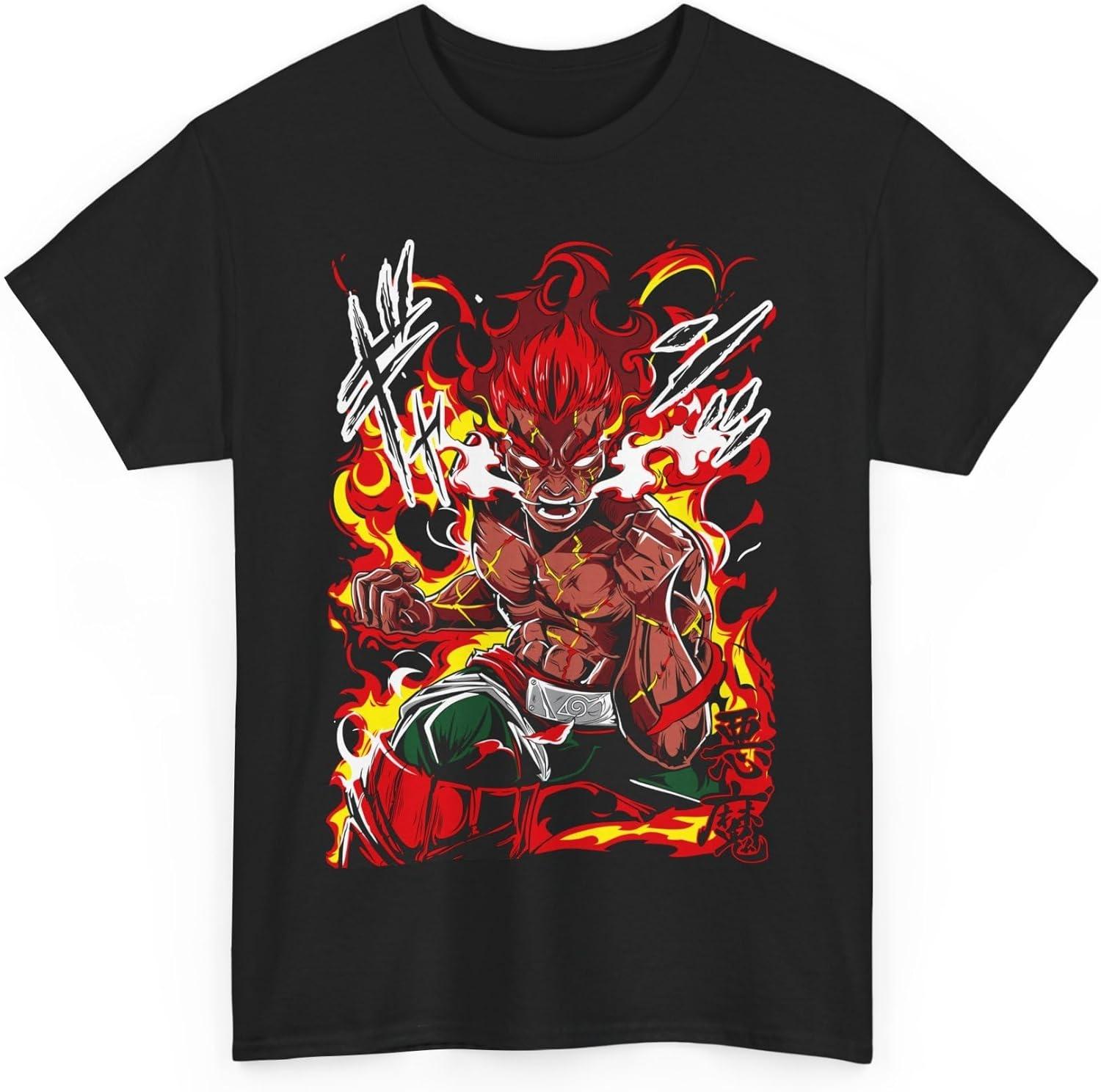 

Might Guy Anime T-Shirt Merch Casual Short Sleeved T Shirt Unisex Tee XXXXXL чорний