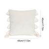 Comfortable Velvets Throw Pillowcase with Fringes Detail Bohemian Cushions Cover for Bed and Chair