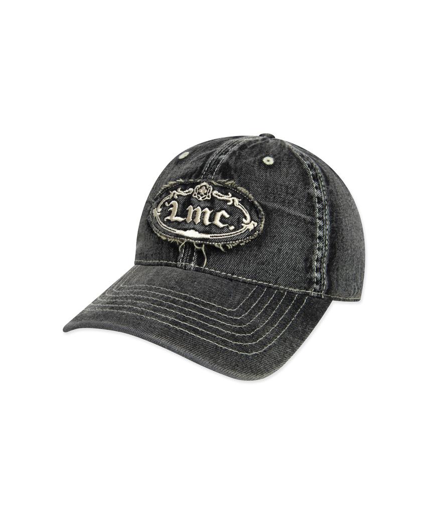 LMC Washed Denim Gothic Oval 6Panel Cap Black