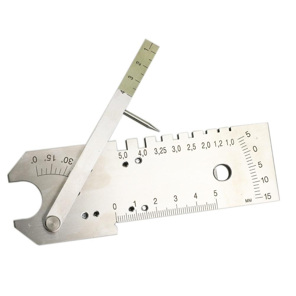 Stainless Steel Welding Gauge for Inspection Measuring Weld Seam Bevel Angle Joint Defects Gap Width and Electrode Size