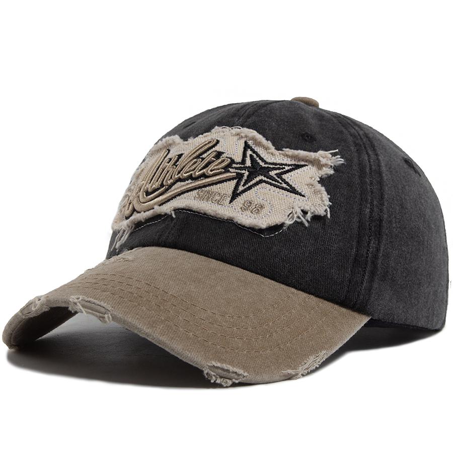 

Patch Embroidery Baseball Cap Men Summer Patchwork Color Caps Women s Snapback Vintage Hip Hop Outdoor Sport Hat Visor Unisex Adjustable чорний