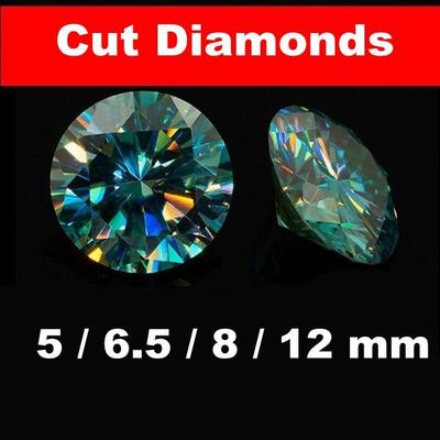 Runder Moissanit-Diamant im Brillantschliff, Bulk-Schmuck