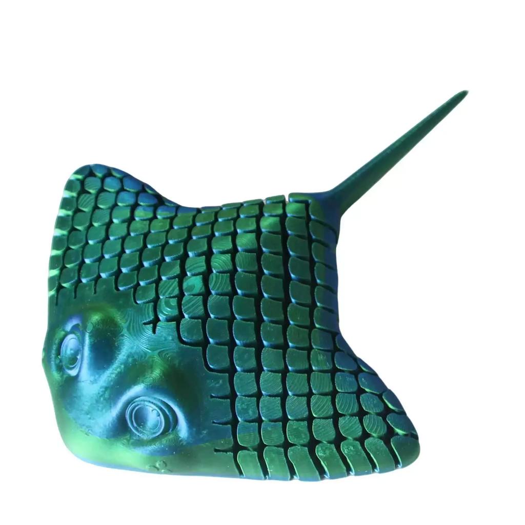 3D Printed Aquatic Animal -Bionic Manta Ray Stingray Boy Relief Desktop Decoration Flexible Sea Creature Gifts for Everyone