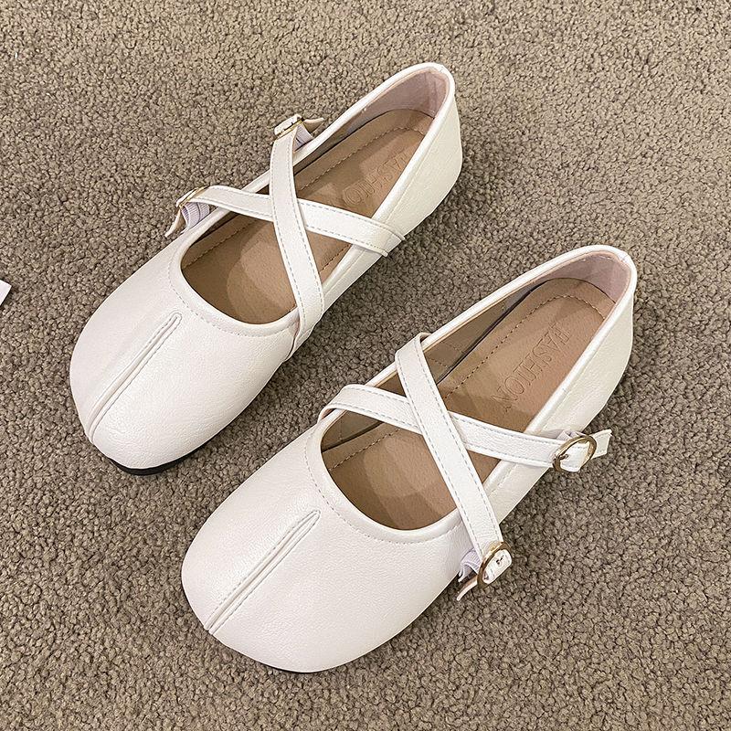 Round Toe Ladies Footwear Spring and Autumn Mary Jane Women's Flat Shoes Cheap Liquidation Casual Popular Stylish Social 39 Shoe