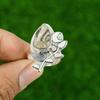 925 Sterling Silver Natural Coconut Jasper Bezel Solitaire Mother Birthday Ring